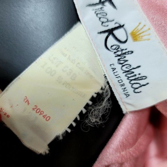 Vintage 70s Fred Rothschild Womens S/M Dusty Pink Day Disco Dancing Dress - Picture 12 of 12
